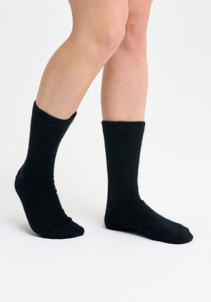 Unisex Merino Mink Fine Socks Jet 0302