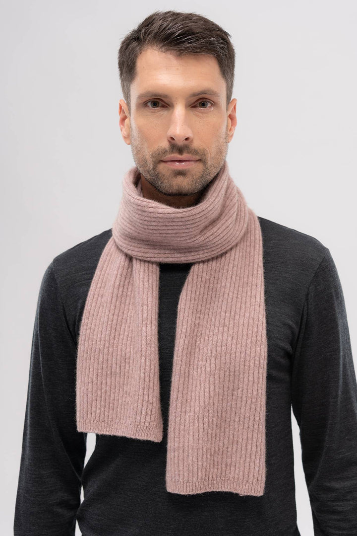 Unisex Ribbed Scarf Rose Dust 0578