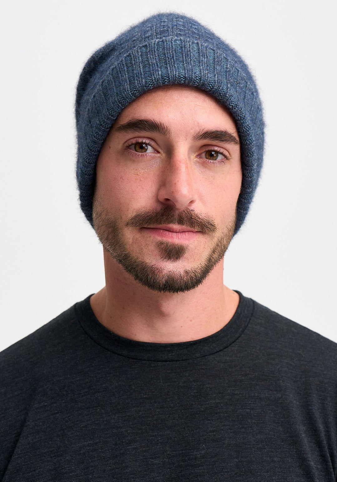 Unisex Merino Mink Slouchy Beanie River/Bluestone 0606