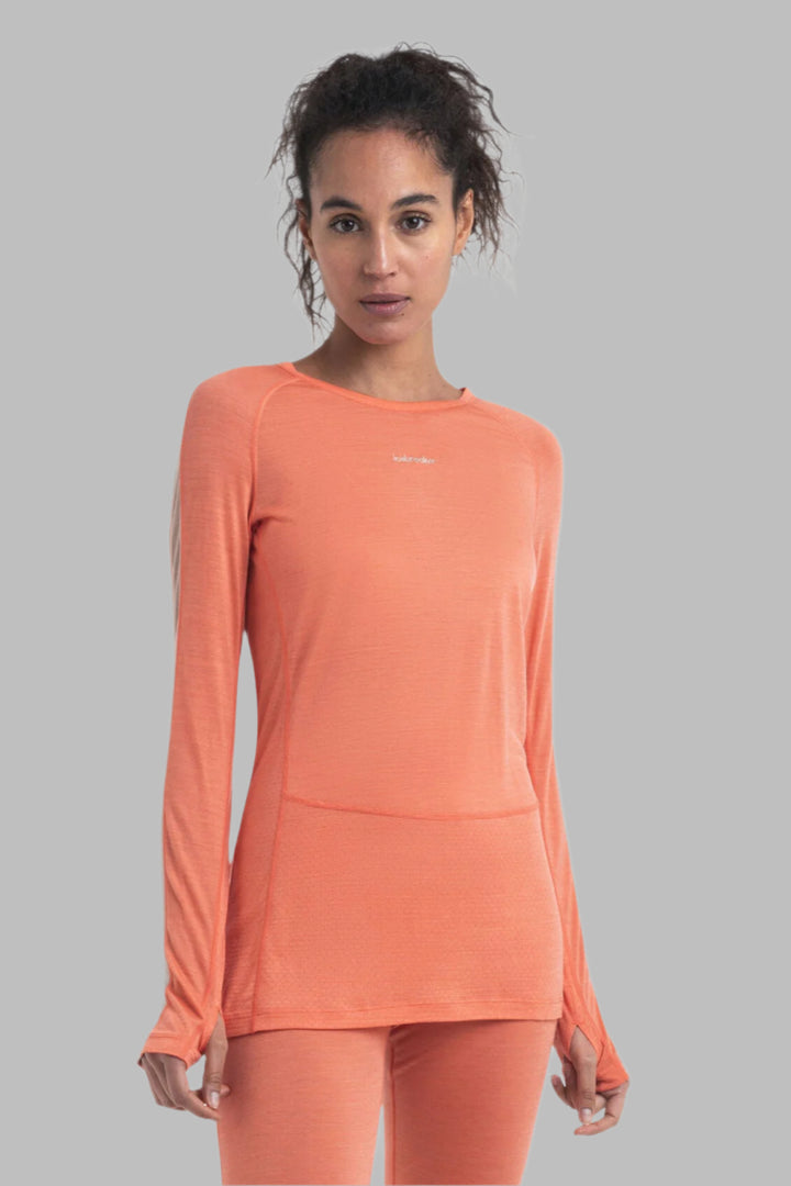 Womens 125 ZoneKnit™ Merino Blend LS Crewe Tang/Praline 0A56H4