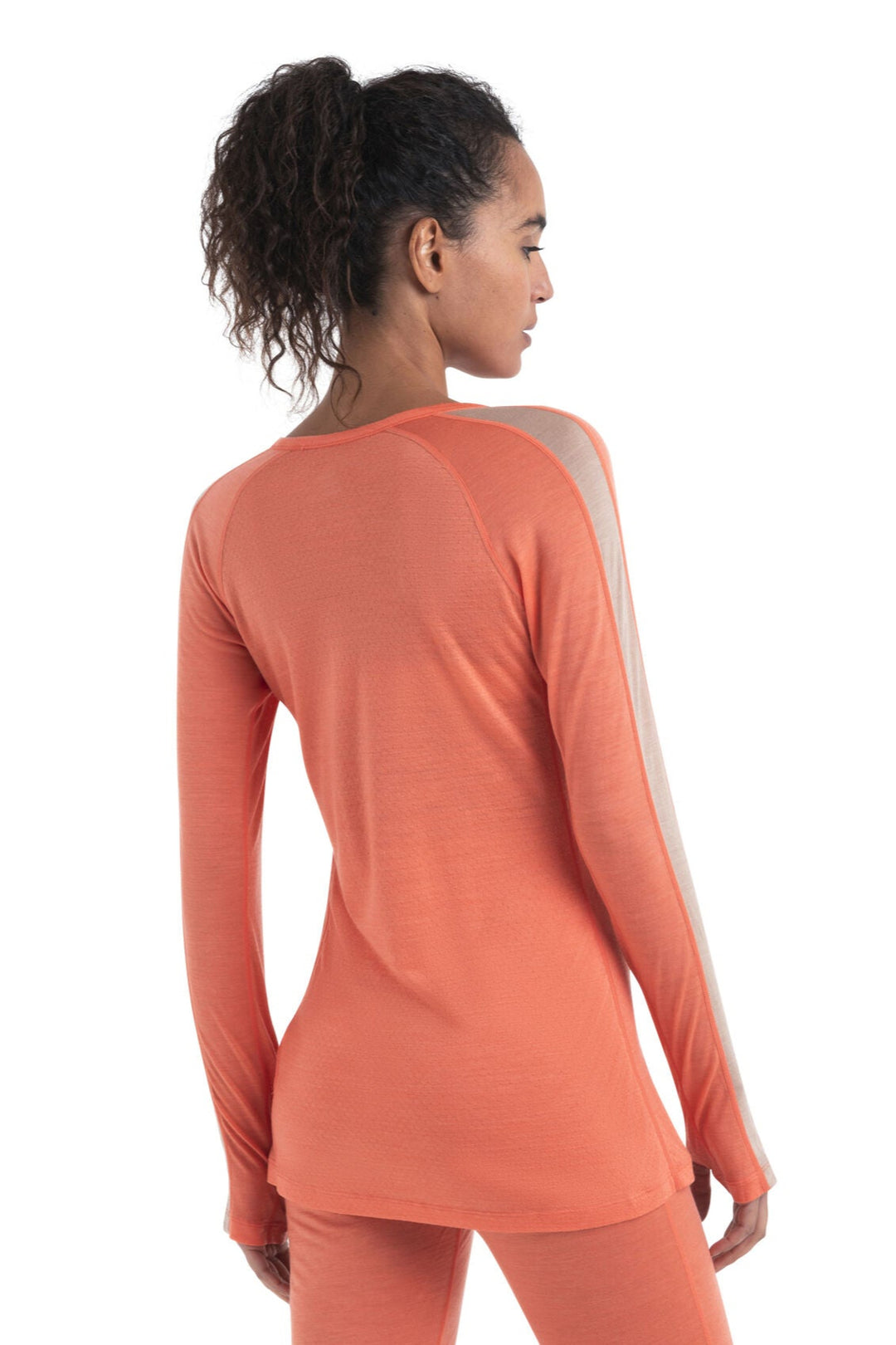 Womens 125 ZoneKnit™ Merino Blend LS Crewe Tang/Praline 0A56H4