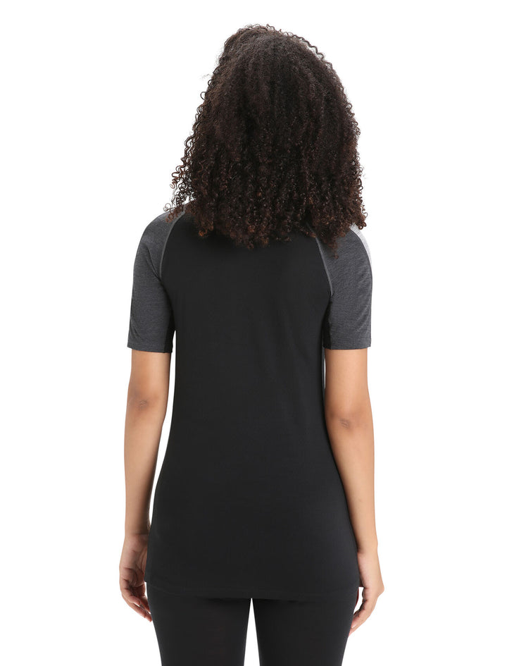 Womens 125 ZoneKnit™ Merino SS Crewe Thermal Top Jet Heather 0A56H8
