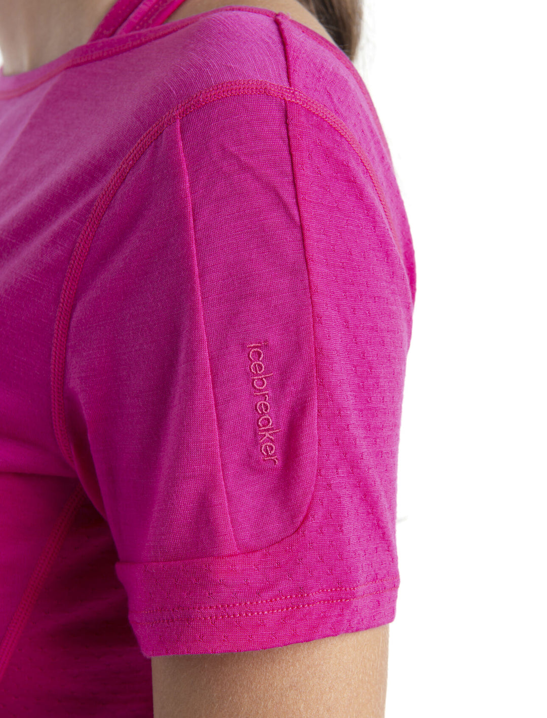 Womens ZoneKnit™ Merino S S  Scoop Back Tee Tempo/ Electric Pink 0A56OV