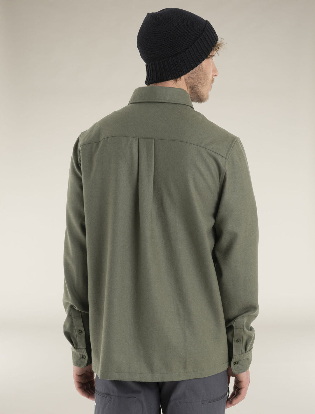 Mens Merino 200 Dawnder Long Sleeve Flannel Shirt Loden 0A56QX 