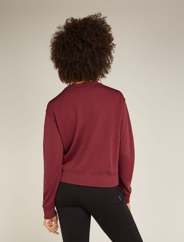Womens Merino Crush II Long Sleeve Sweatshirt Port  0A56T3