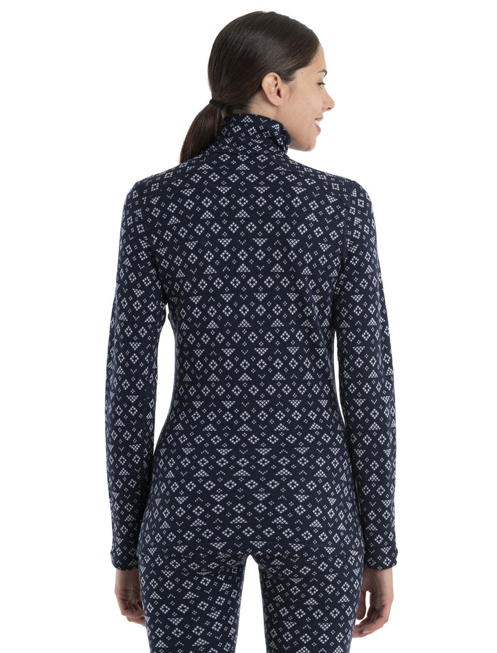 Womens Merino 260 Vertex LS Half Zip Thermal Top First Snow Midnight Navy/Snow 0A56V3