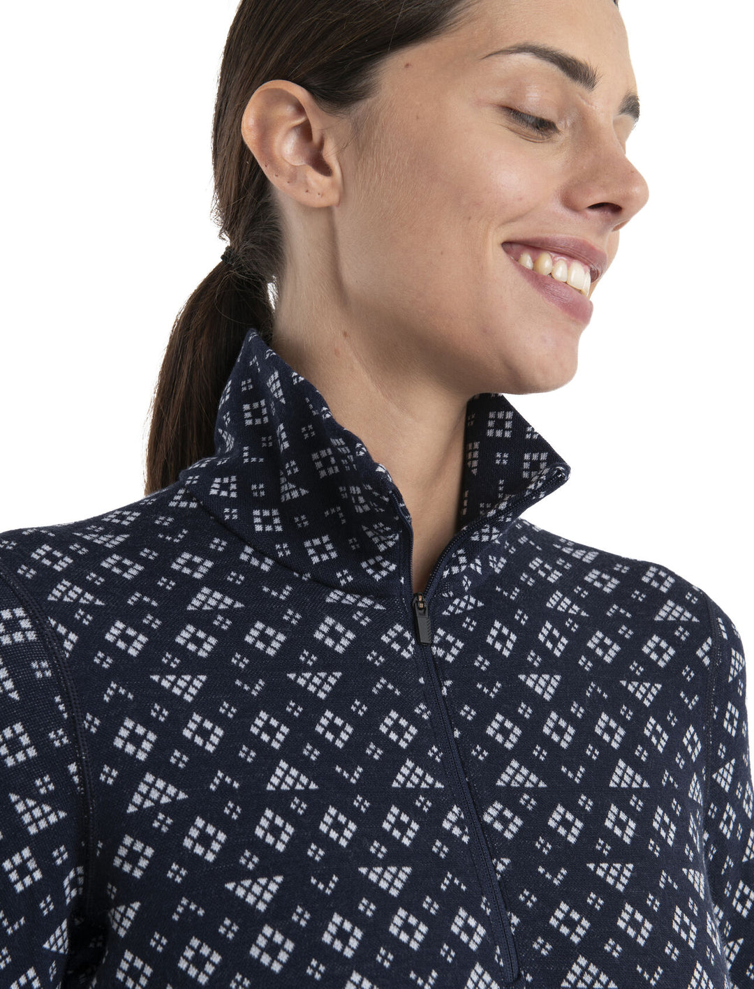 Womens Merino 260 Vertex LS Half Zip Thermal Top First Snow Midnight Navy/Snow 0A56V3