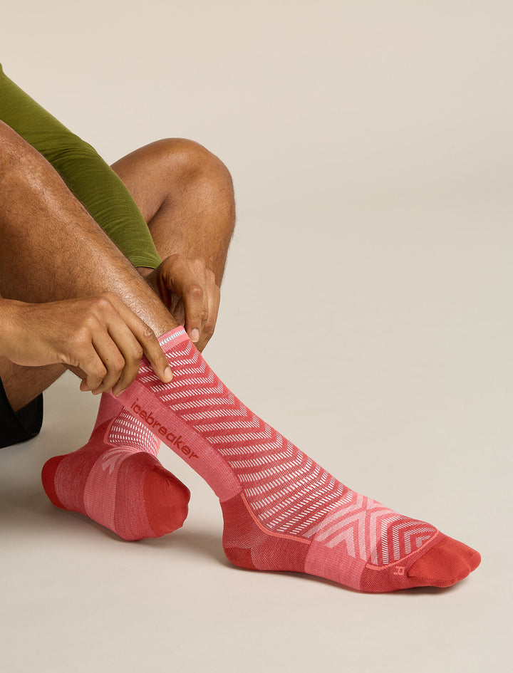 Mens Merino Blend Run+ Ultralight Crew Socks Jasper/Plume 0A56VL