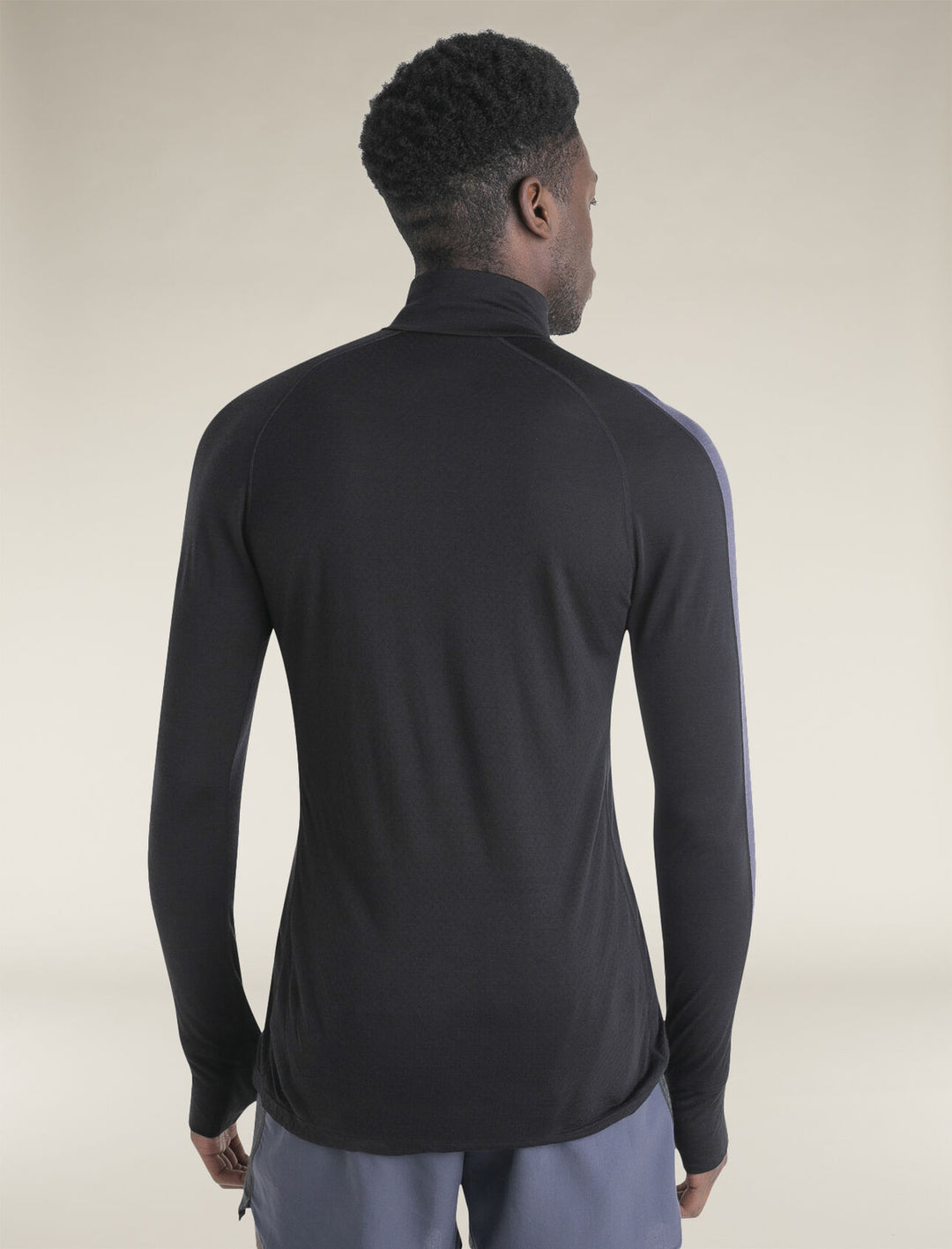 Mens Merino Blend 125 ZoneKnit™ LS Half Zip Thermal Top Black BA56VX