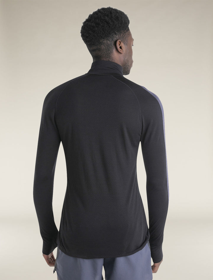 Mens Merino Blend 125 ZoneKnit™ LS Half Zip Thermal Top Black BA56VX