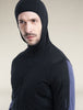 Mens Merino Blend 200 Realfleece™ Descender LS Zip Hoodie Black / Graphite BA56VZ