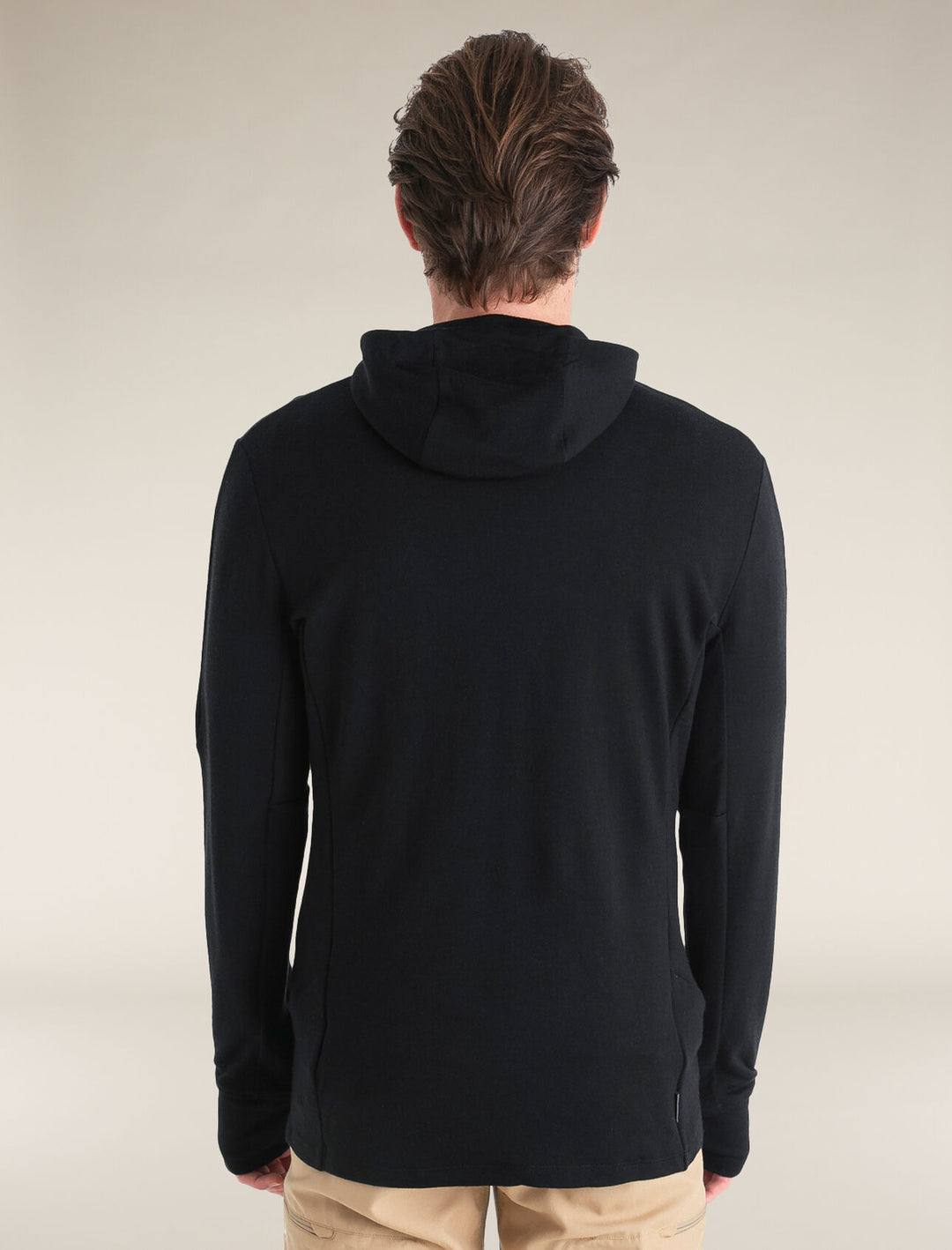 Mens Merino 260 Quantum Long Sleeve Zip Hoodie Black  BA56W2