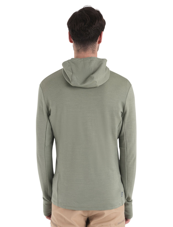 Mens Merino 260 Quantum IV LS Zip Hoodie Lichen/Hyper 0A56W2