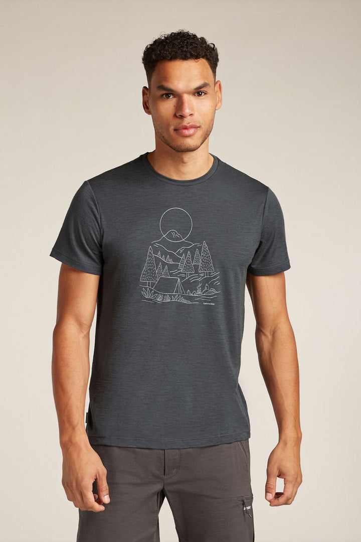 Mens Merino 150 Tech Lite III T-Shirt Sunset Camp Obsidian  0A56X1
