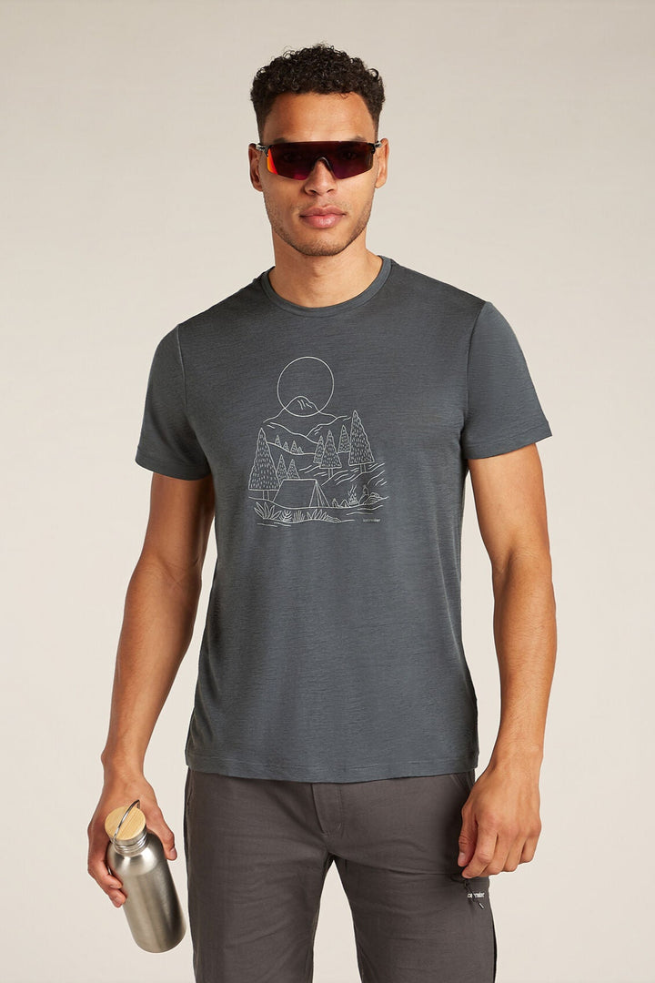 Mens Merino 150 Tech Lite III T-Shirt Sunset Camp Obsidian  0A56X1