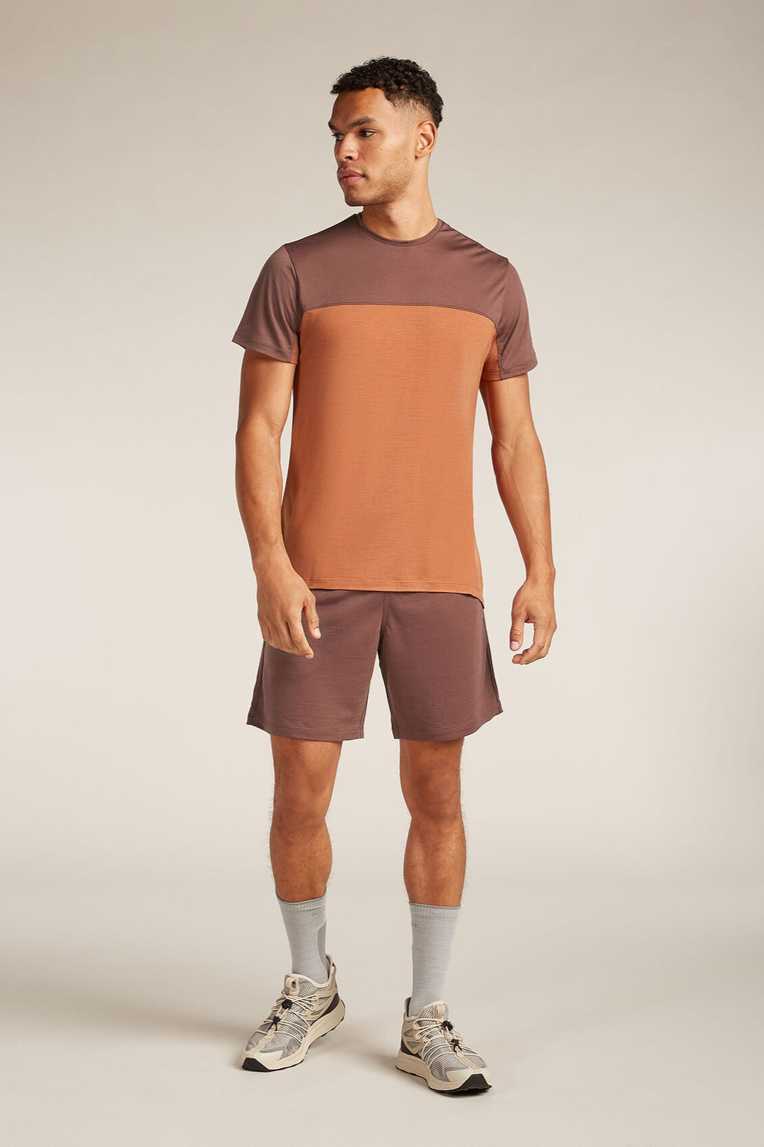 Mens Merino Blend 125 Cool-Lite™ Sphere S S  T-Shirt Dusty clay/Carob   0A56X3