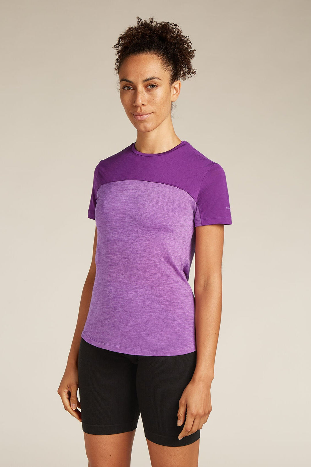 Womens Merino Blend 125 Cool-Lite™ Sphere Short Sleeve T-Shirt  Block Passion/Heather Passion 0A56XY