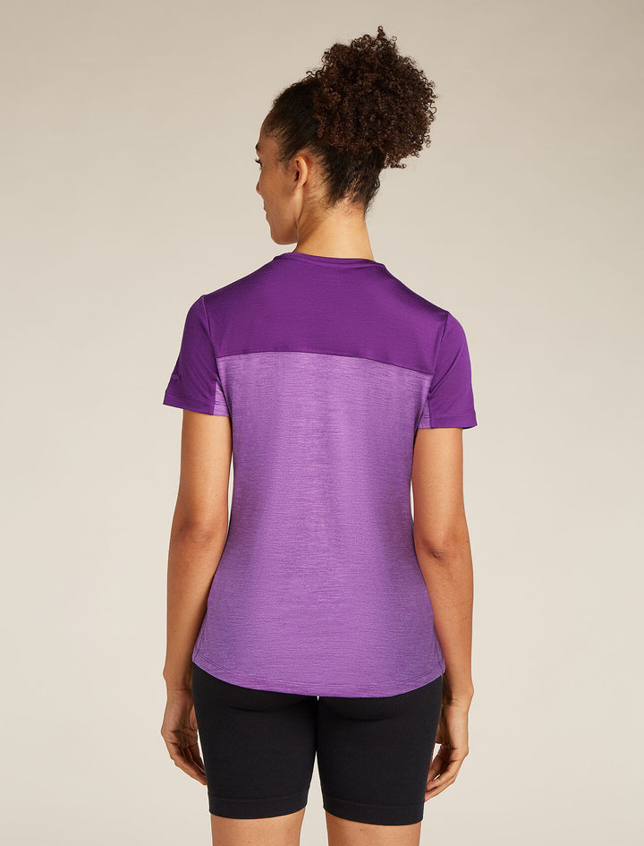 Womens Merino Blend 125 Cool-Lite™ Sphere Short Sleeve T-Shirt  Block Passion/Heather Passion 0A56XY