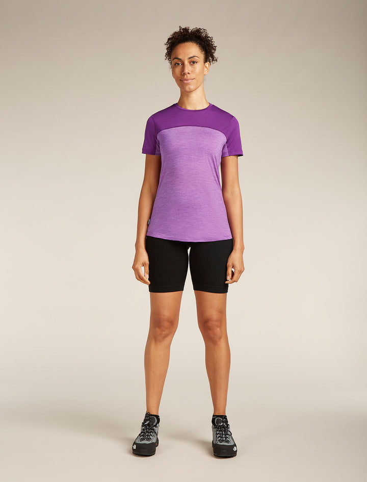 Womens Merino Blend 125 Cool-Lite™ Sphere Short Sleeve T-Shirt  Block Passion/Heather Passion 0A56XY