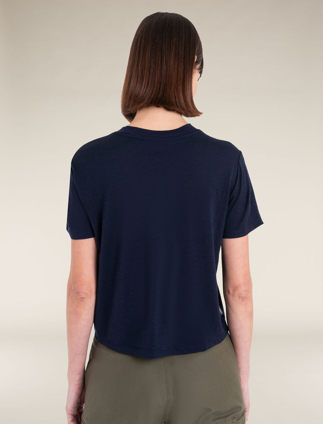 Womens Merino 150 Tech Lite SS Crop T-Shirt Midnight Navy 0A56Y2