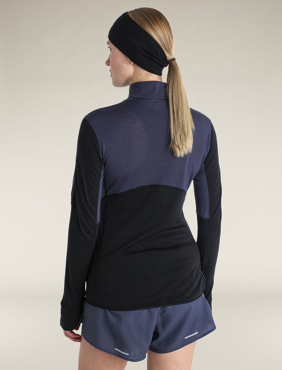 Womens Merino Blend 200 Realfleece™ Descender L S Half Zip Jacket Graphite/Black BA56YM