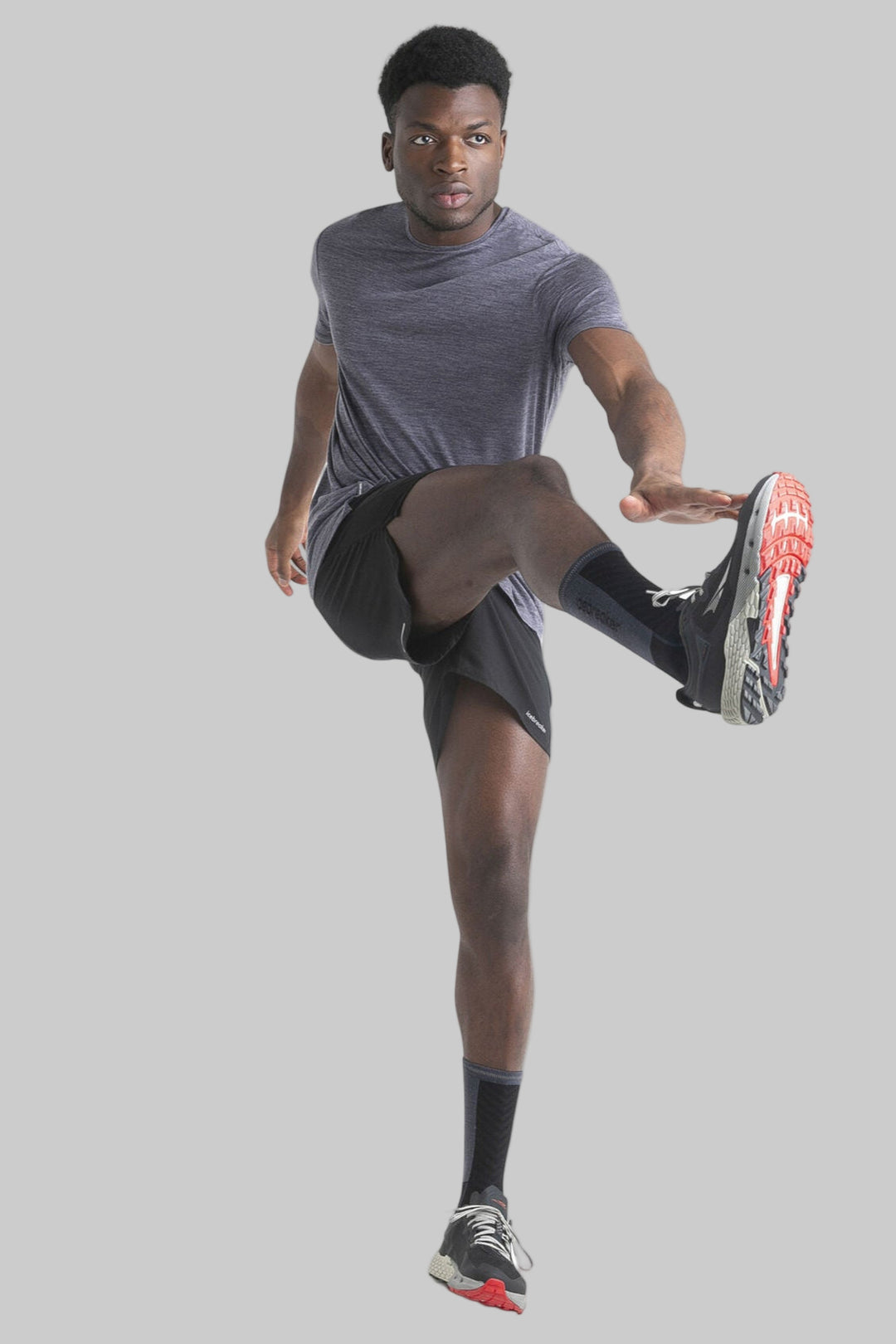 Mens Merino Blend 125 Cool-Lite Sphere SS Tee T-Shirt Midnight Heather 0A56ZM