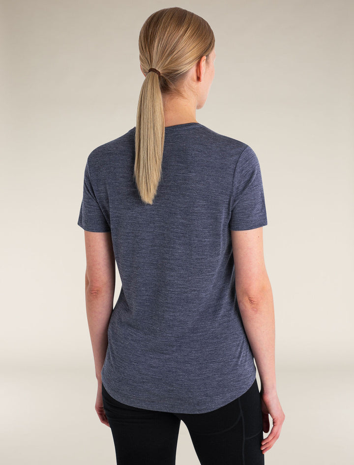 Womens Merino Blend 125 Cool-Lite™ Sphere SS T-Shirt Midnight Navy Heather  0A56ZO