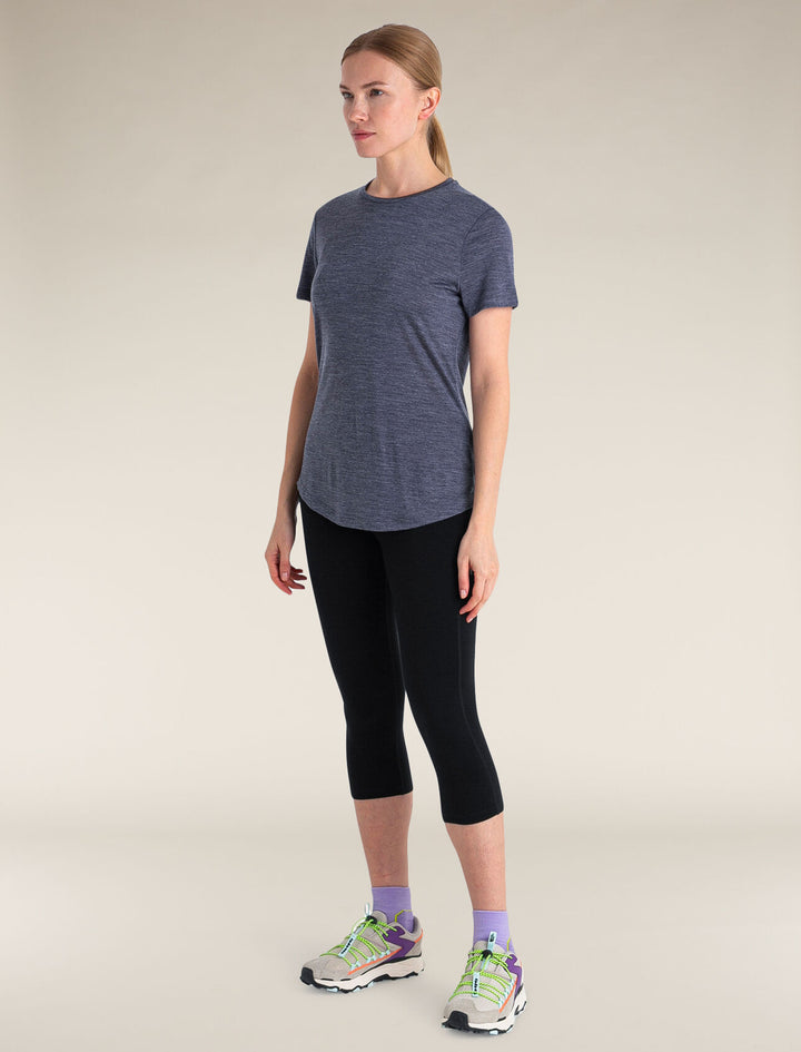 Womens Merino Blend 125 Cool-Lite™ Sphere SS T-Shirt Midnight Navy Heather  0A56ZO