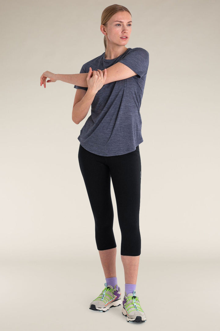 Womens Merino Blend 125 Cool-Lite™ Sphere SS T-Shirt Midnight Navy Heather  0A56ZO