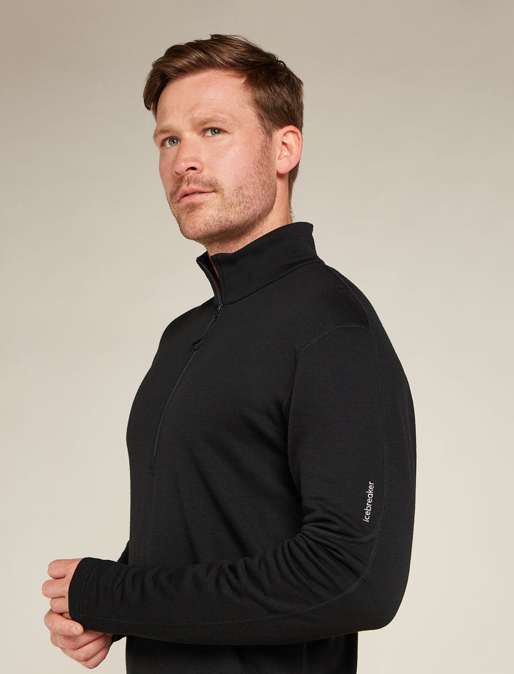 Mens Merino 360 Realfleece™ Elemental Long Sleeve Half Zip  Black  0A571S