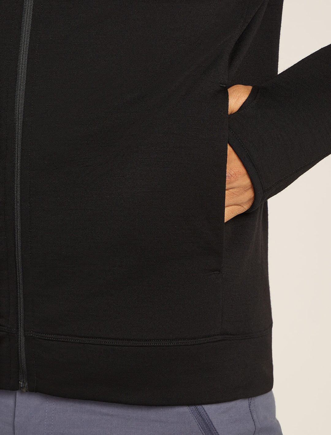 Mens Merino 360 Realfleece™ Elemental Long Sleeve Zip Hoodie Black 0A571U