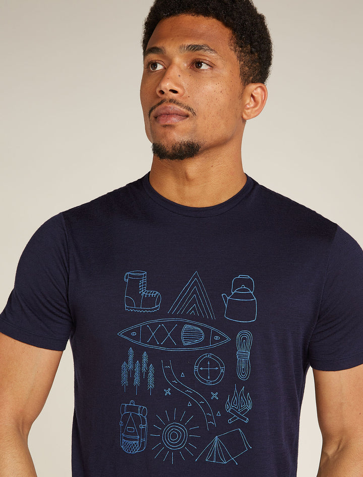 Mens Merino 150 Tech Lite SS T-Shirt Camp Essentials Midnight Navy 0A571X