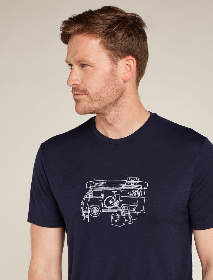 Mens Merino 150 Tech Lite Short Sleeve T-Shirt Van Life Midnight Navy 0A572G