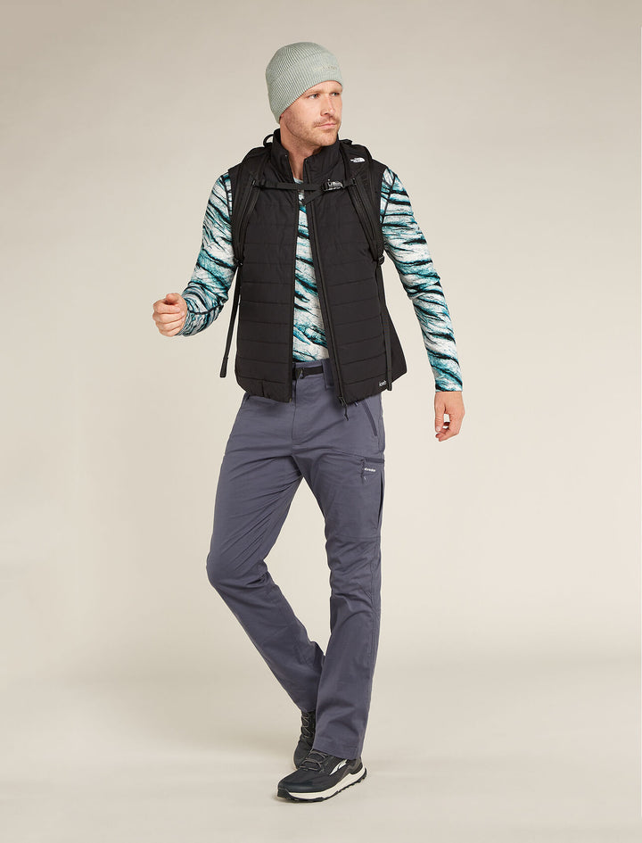 Mens Merino 200 Oasis LS Crewe Thermal Top POW AOP Snow 0A5733