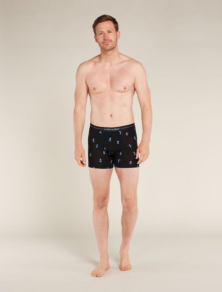 Mens Merino 150 Anatomica Boxers Snow Day Black 0A5734