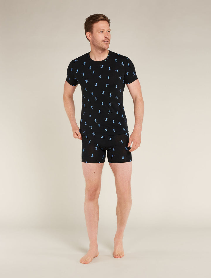Mens Merino 150 Anatomica Boxers Snow Day Black 0A5734