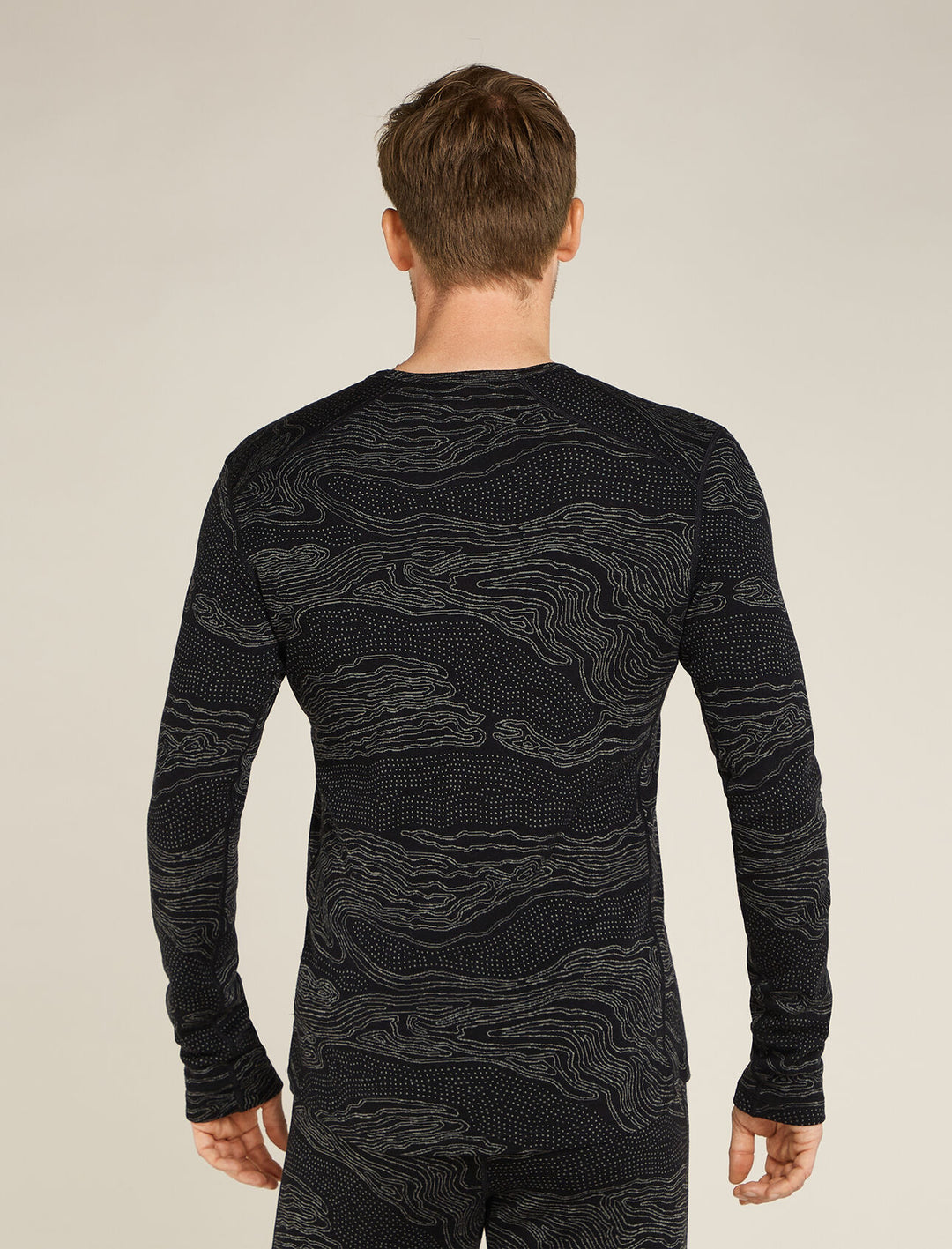 Mens Merino 260 Vertex LS Crewe Thermal Top Snow Guide Black/Galaxy 0A5737