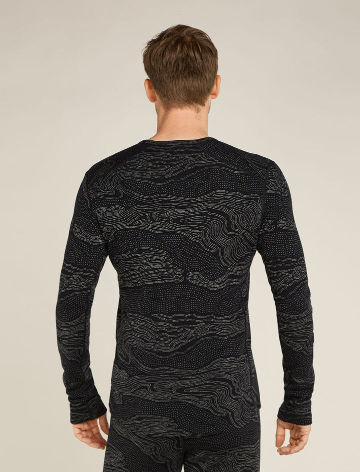 Mens Merino 260 Vertex LS Crewe Thermal Top Snow Guide Black/Galaxy 0A5737