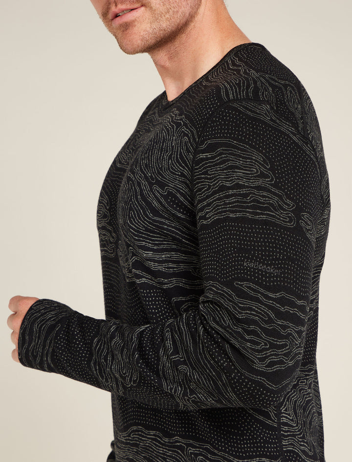 Mens Merino 260 Vertex LS Crewe Thermal Top Snow Guide Black/Galaxy 0A5737