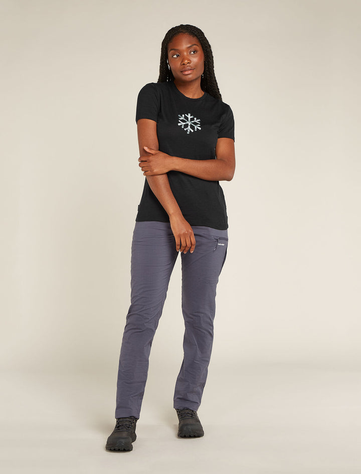 Womens Merino 150 Tech Lite SS T-Shirt POW Black  0A5747
