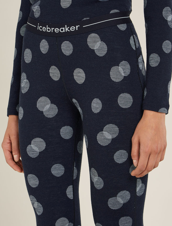 Womens Merino 260 Vertex Thermal Leggings Falling Flakes Midnight Navy 0A574H
