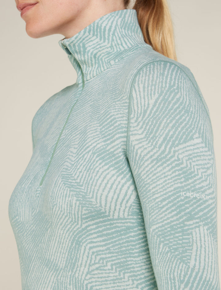 Womens  Merino 260 Vortex 1/2 Zip Frozen Forms Moss 0A574Q