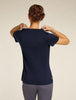 Womens Merino 150 Tech Lite S S Scoop T-Shirt Tee Panax Midnight Navy A576Q