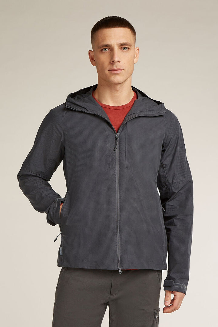 Mens Shell+™ Cotton Elevation Windbreaker Jacket Obsidian 0A577Q