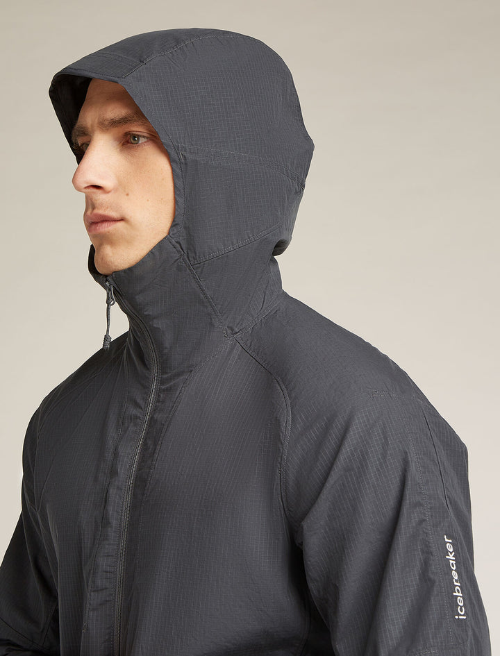 Mens Shell+™ Cotton Elevation Windbreaker Jacket Obsidian 0A577Q