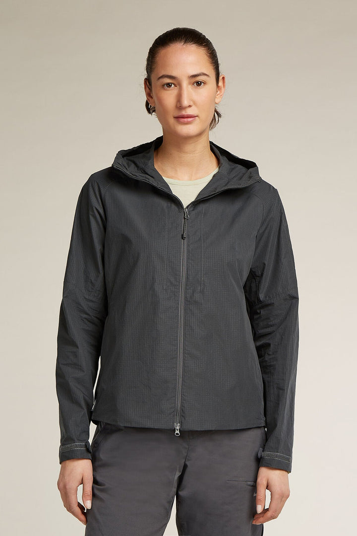 Womens Shell+™ Cotton Elevation Windbreaker Jacket Obsidian  0A577R