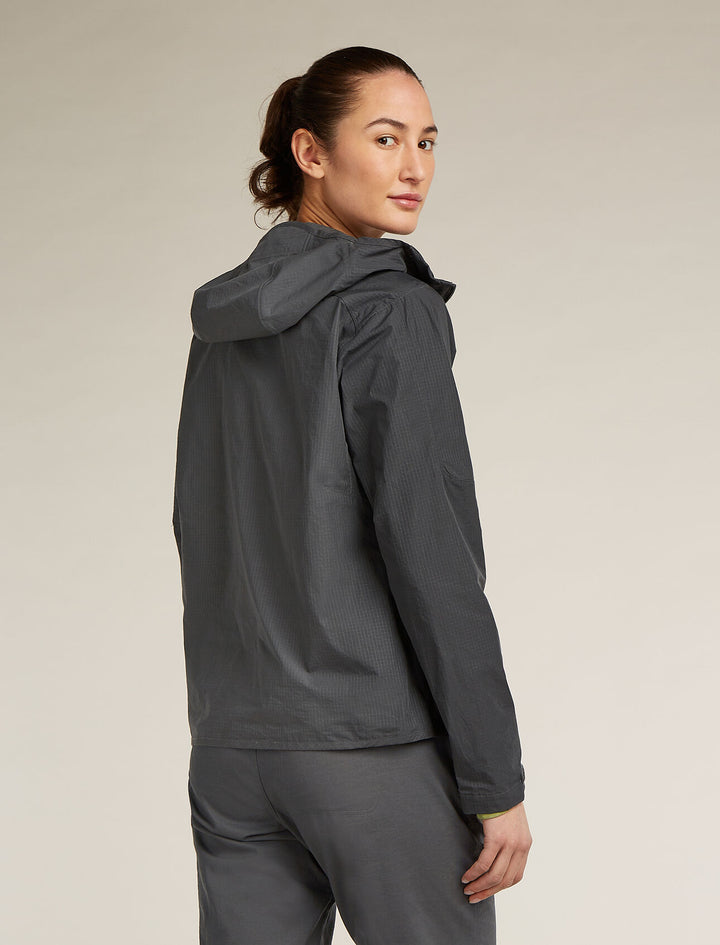 Womens Shell+™ Cotton Elevation Windbreaker Jacket Obsidian  0A577R