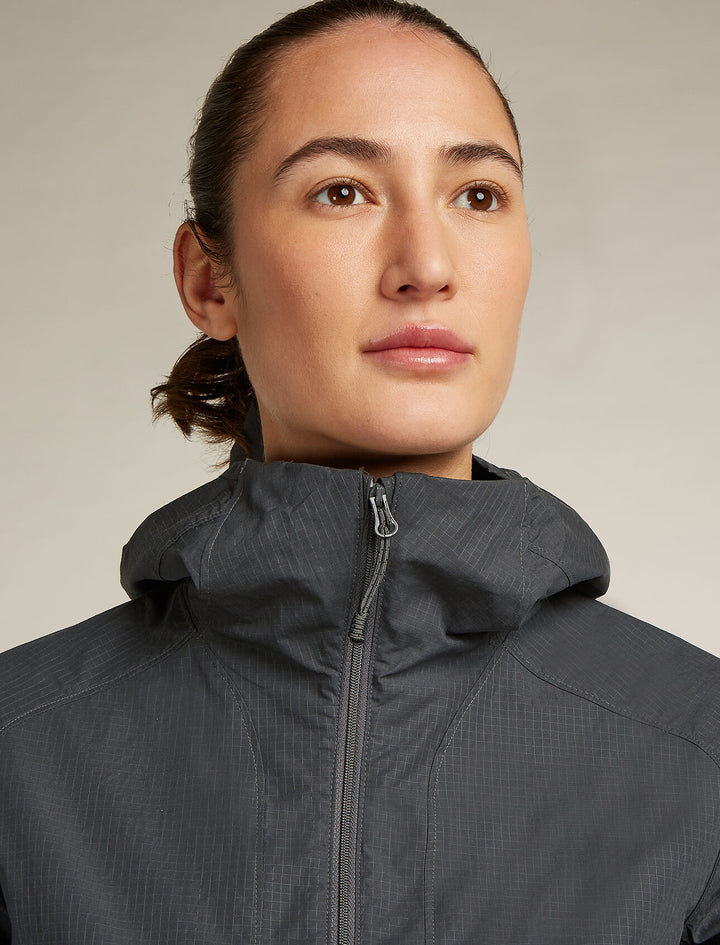 Womens Shell+™ Cotton Elevation Windbreaker Jacket Obsidian  0A577R