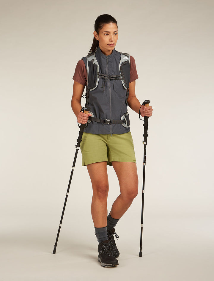 Womens Shell+™ Cotton Elevation Windbreaker Vest Obsidian  0A577T