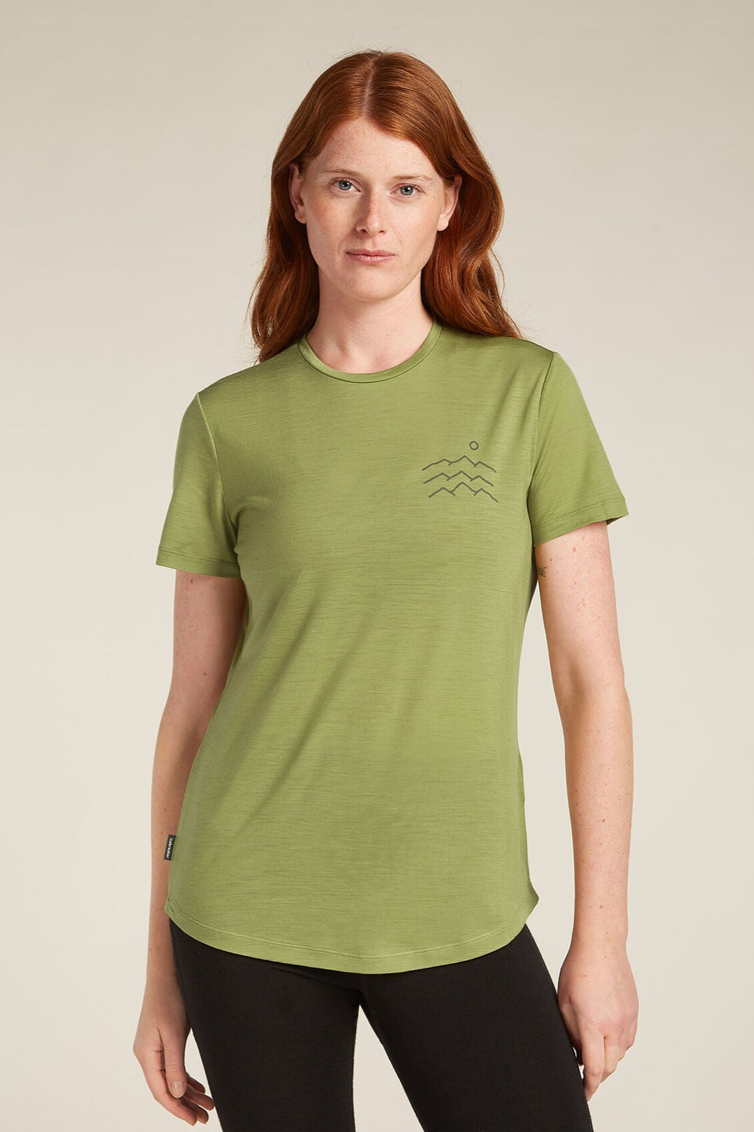 Womens Merino Blend 125 Cool-Lite™ Sphere S S T-Shirt Across the Peaks Olive 0A577Y